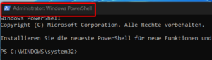 Administrator: Windows PowerShell