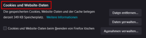 Cookies und Website-Daten